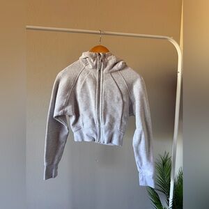 Lululemon scuba full zip jacket heathered grey size 4 hoodie